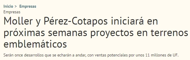 Moller y Pérez-Cotapos iniciará en próximas semanas proyectos en terrenos emblemáticos